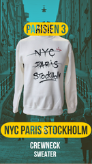 NYC Paris Stockholm Crewneck Sweater